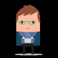Avatar van de Mirro-module Mantelzorg. Het is een poppetje die een stomend pannetje vasthoudt.