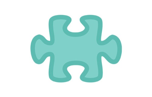 Illustratie van een puzzelstuk. Deze staat symbool voor de beslisondersteuner van NewHealth.