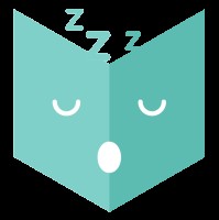 Afbeelding van de tool Slaapdagboek van NewHealth. Het is een illustratie van een boek die slaapt.